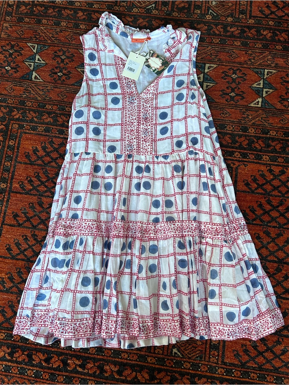 Oliphant Yoke Dress - Domino Red